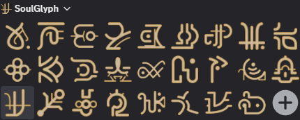 Collection de glyphes